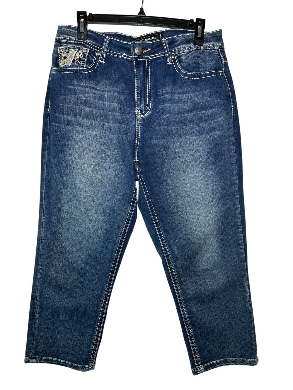 Cato Women's Dark Blue Denim Capris Size 12